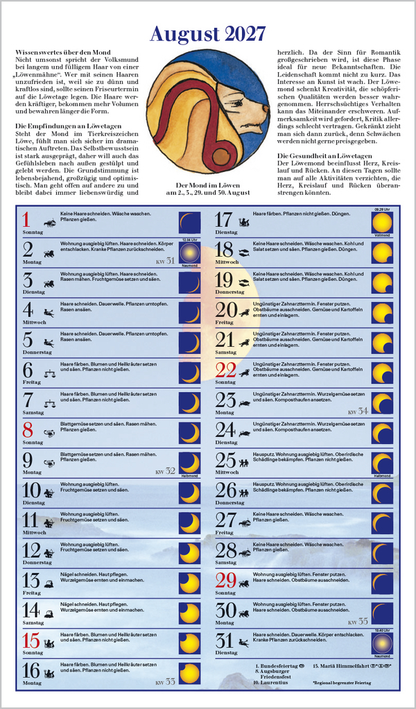 Mit dem Mond im Rhythmus 2027, Innenansicht #8