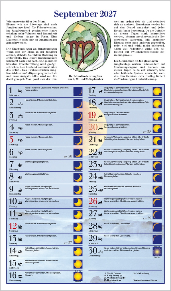 Mit dem Mond im Rhythmus 2027, Innenansicht #9