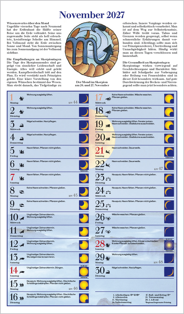 Mit dem Mond im Rhythmus 2027, Innenansicht #11