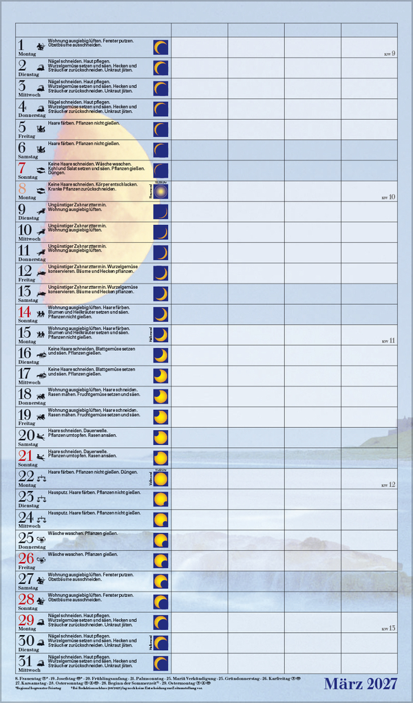 Mond-Familientimer 2027, Innenansicht #3