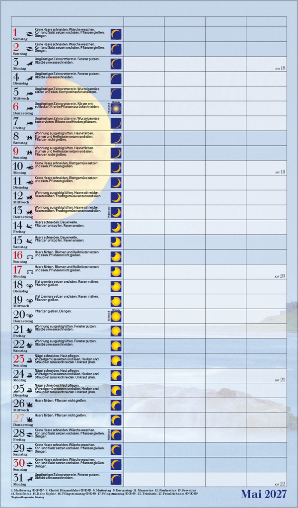 Mond-Familientimer 2027, Innenansicht #5