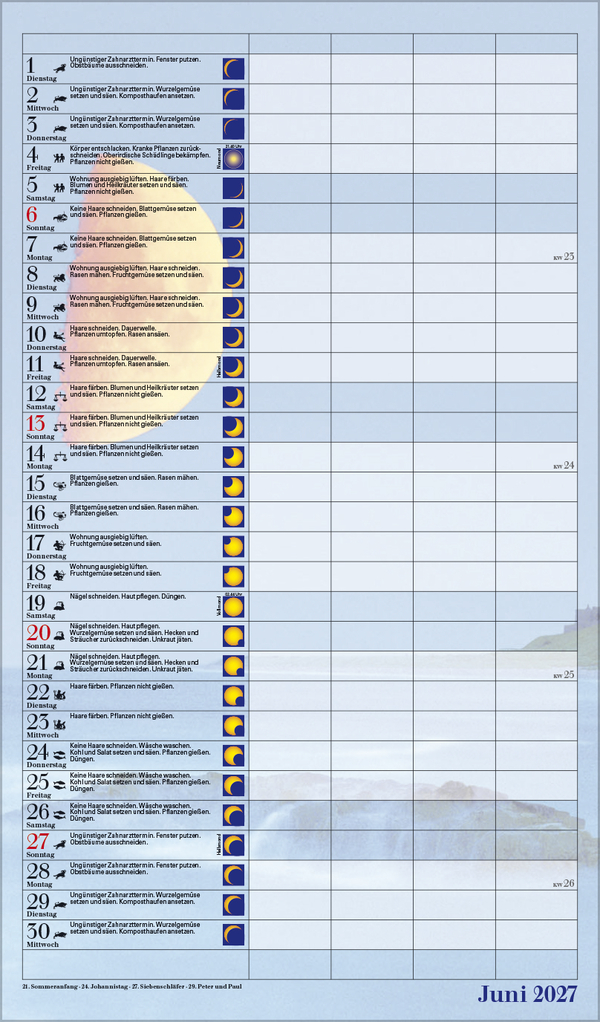Mond-Familientimer 2027, Innenansicht #6