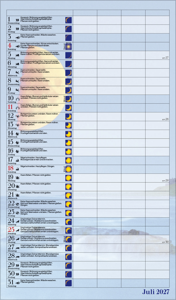 Mond-Familientimer 2027, Innenansicht #7