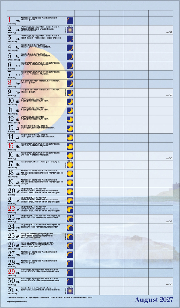 Mond-Familientimer 2027, Innenansicht #8