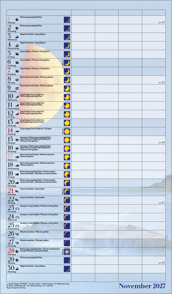 Mond-Familientimer 2027, Innenansicht #11