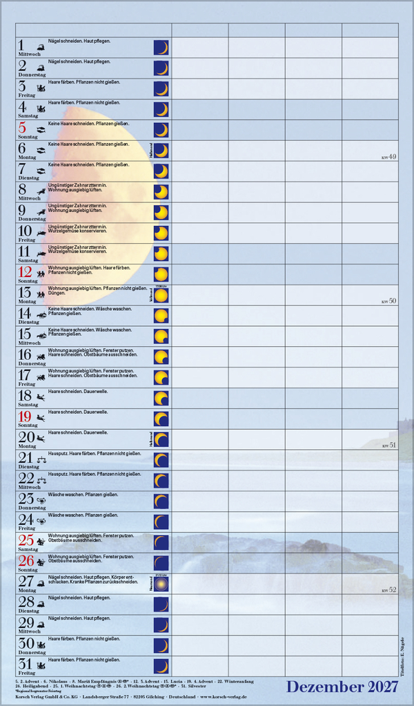 Mond-Familientimer 2027, Innenansicht #12