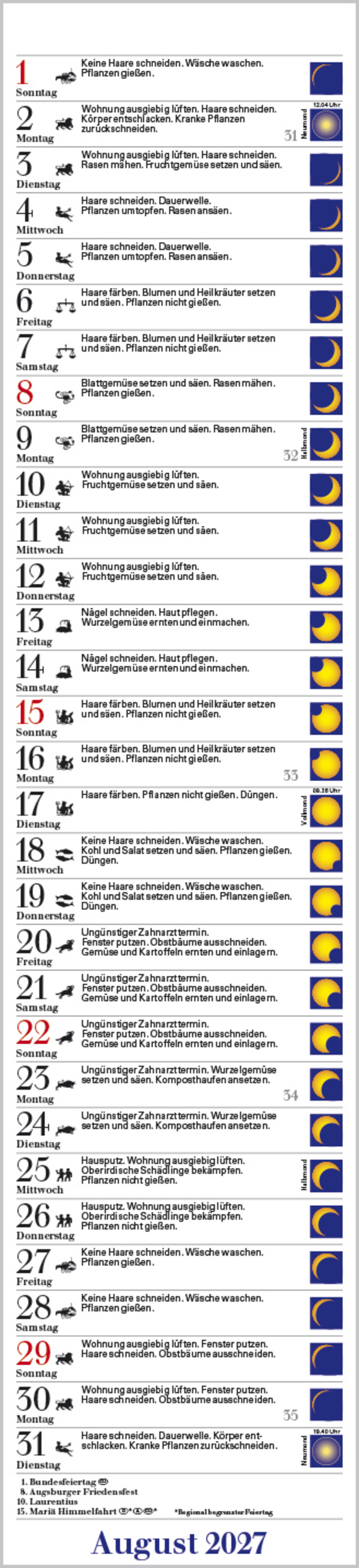 Mond-Langplaner 2027, Innenansicht #8