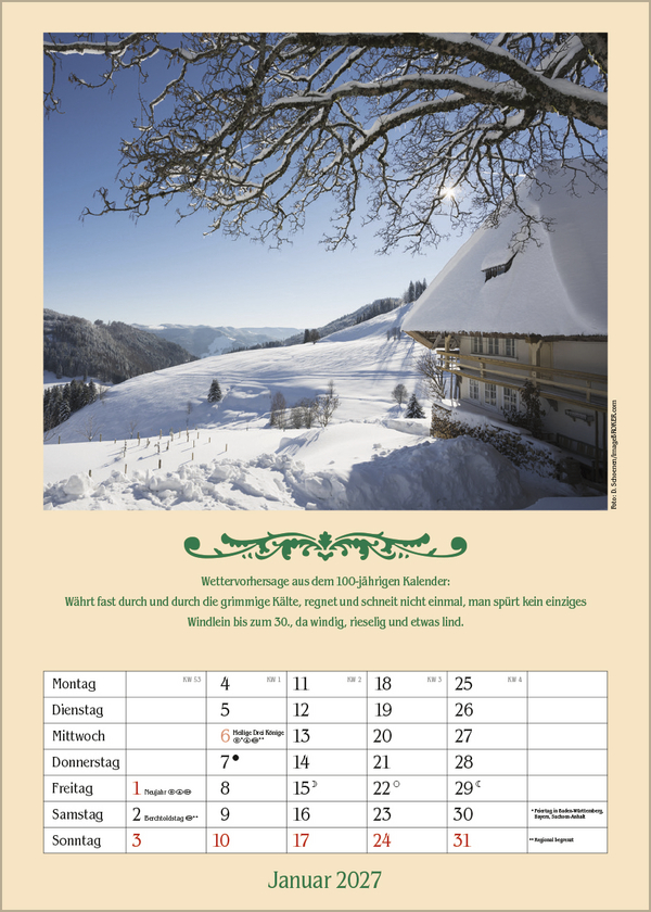 Landleben mit Hundertj&auml;hrigem Kalender 2027, Innenansicht #1