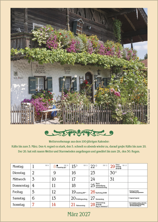 Landleben mit Hundertj&auml;hrigem Kalender 2027, Innenansicht #3