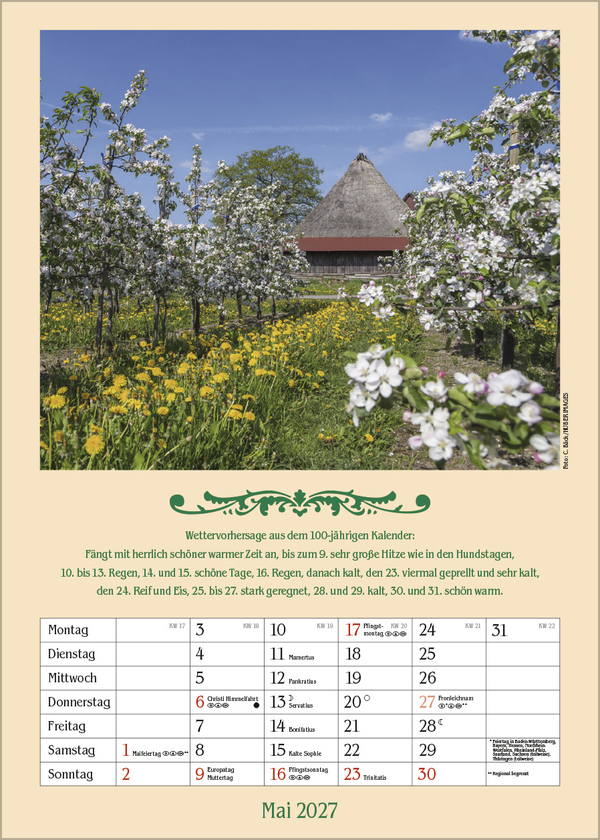 Landleben mit Hundertj&auml;hrigem Kalender 2027, Innenansicht #5