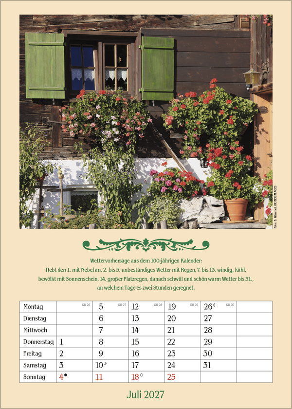 Landleben mit Hundertj&auml;hrigem Kalender 2027, Innenansicht #7