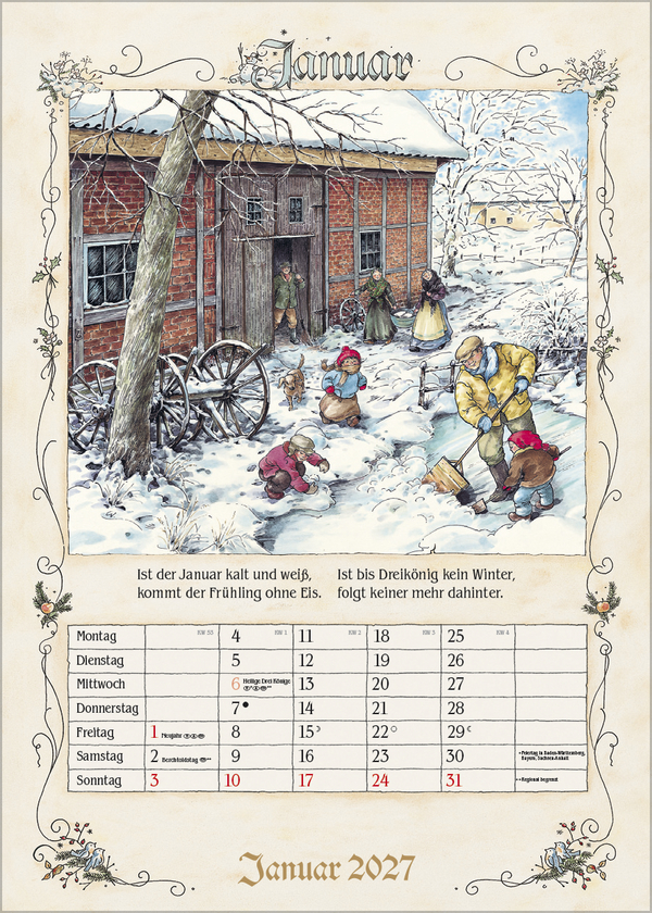 Bauernkalender 2027, Innenansicht #1