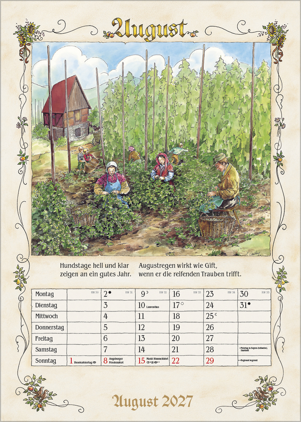 Bauernkalender 2027, Innenansicht #8