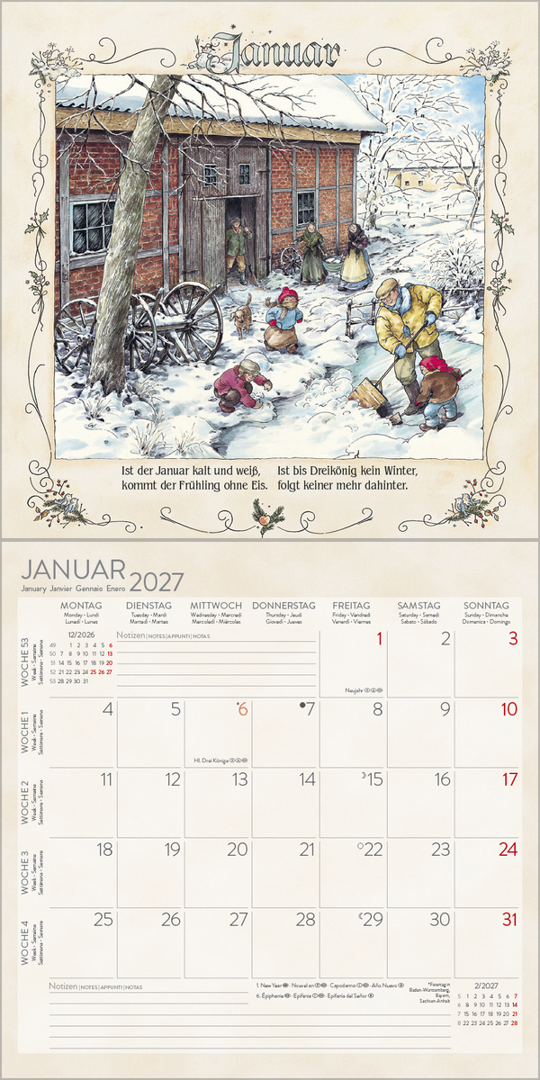 Bauernkalender 2027, Innenansicht #1