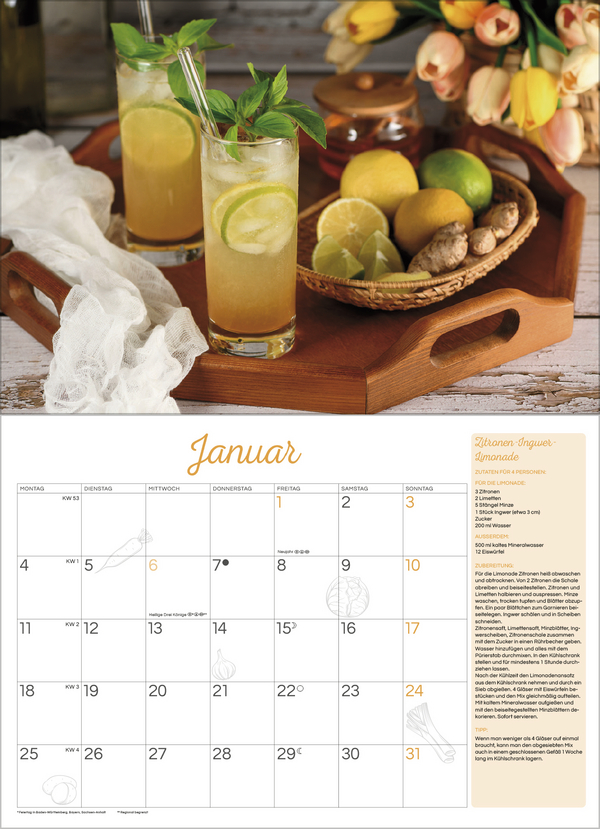 K&uuml;chenkalender 2027, Innenansicht #1