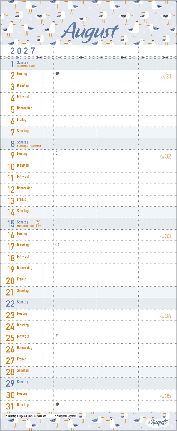 Familientimer Wir planen das! 2027, Innenansicht #8