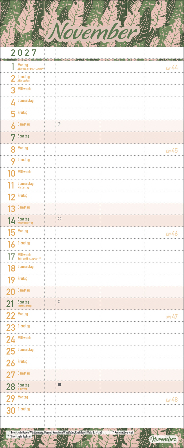Familientimer Wir planen das! 2027, Innenansicht #11