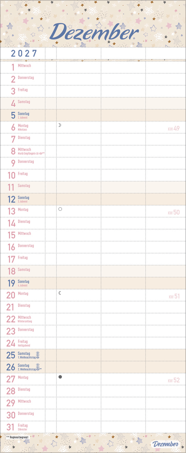 Familientimer Wir planen das! 2027, Innenansicht #12