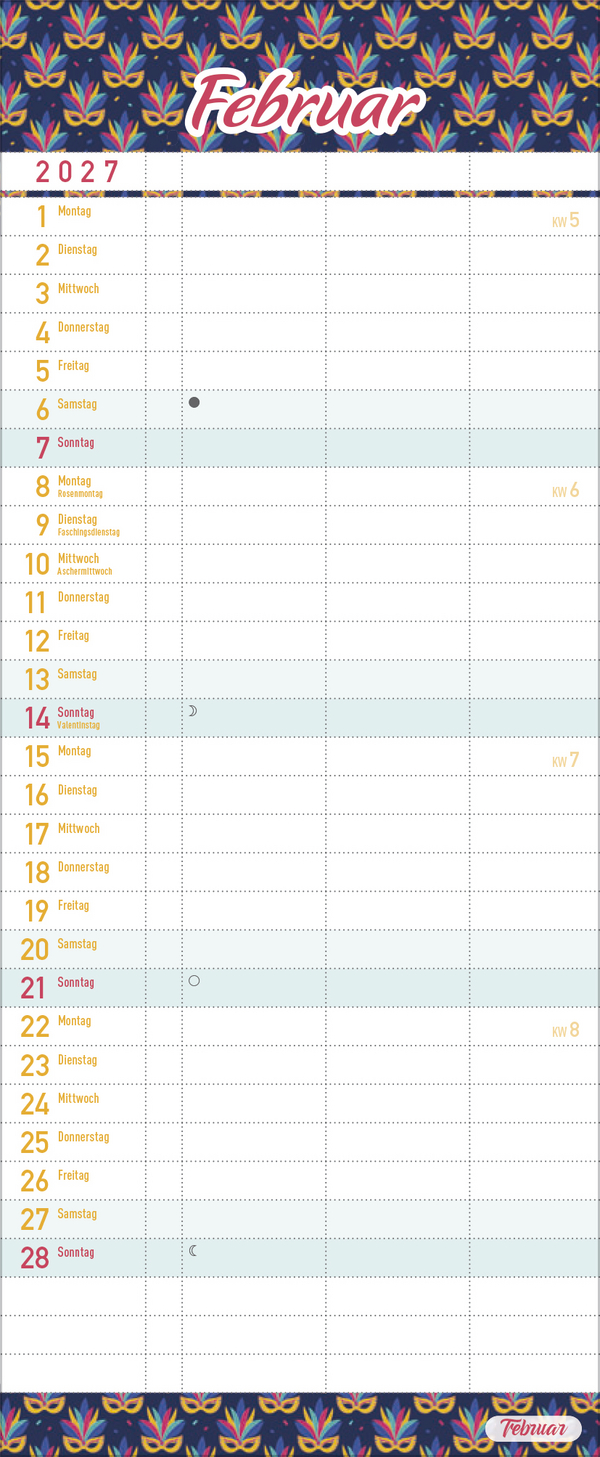 Familientimer Alles ist planbar 2027, Innenansicht #2