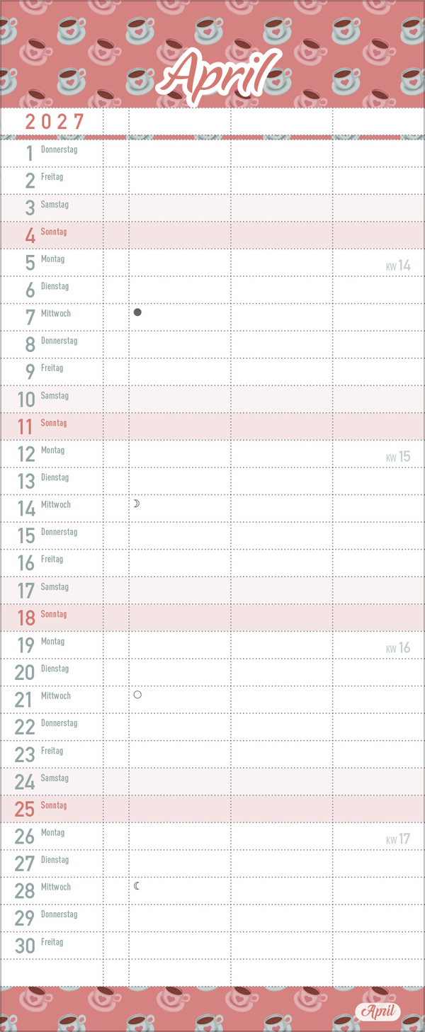 Familientimer Alles ist planbar 2027, Innenansicht #4