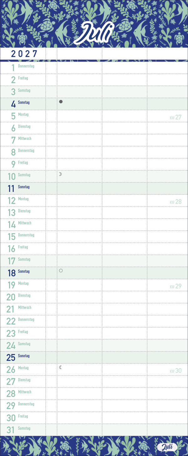 Familientimer Alles ist planbar 2027, Innenansicht #7