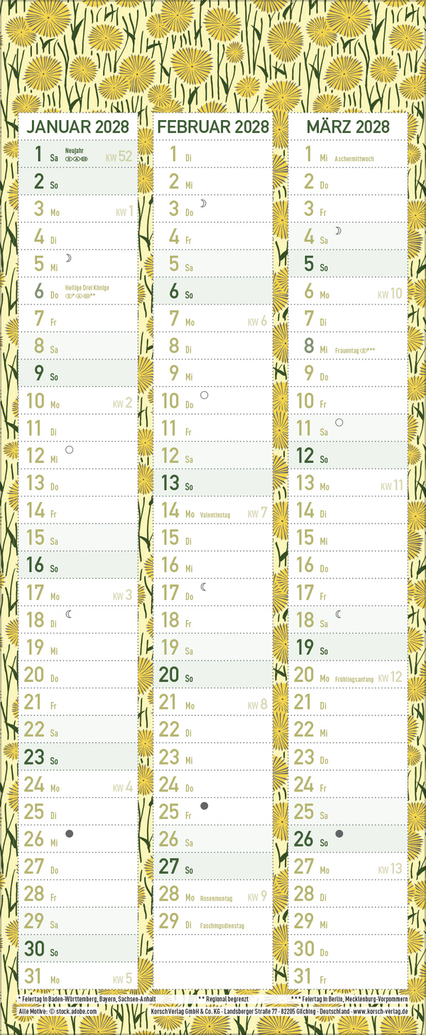 Familientimer Alles ist planbar 2027, Innenansicht #13