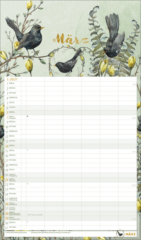 Familienplaner Aquarell 2027, Innenansicht #3