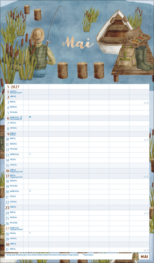 Familienplaner Aquarell 2027, Innenansicht #5