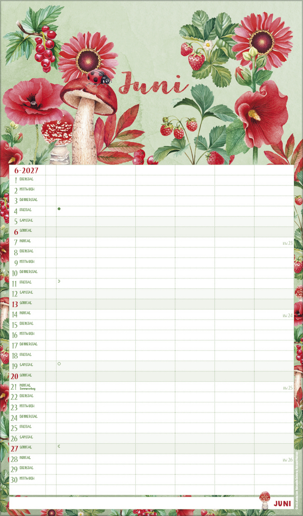 Familienplaner Aquarell 2027, Innenansicht #6