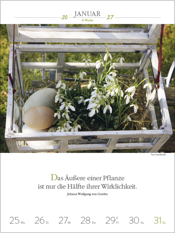 Literaturkalender Gartenlust 2027, Innenansicht #2