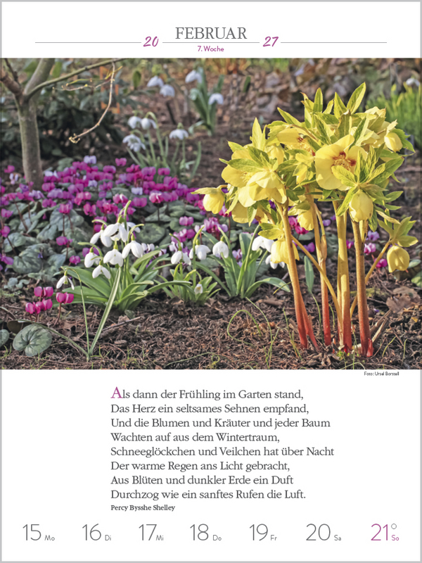 Literaturkalender Gartenlust 2027, Innenansicht #3