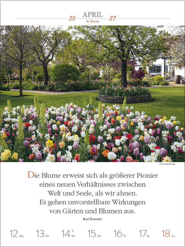 Literaturkalender Gartenlust 2027, Innenansicht #4