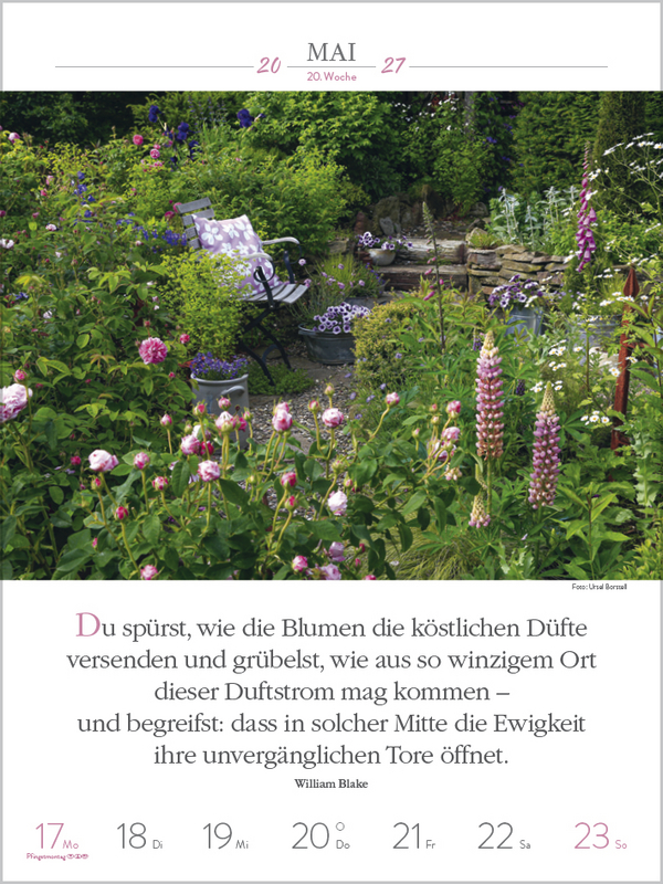 Literaturkalender Gartenlust 2027, Innenansicht #7