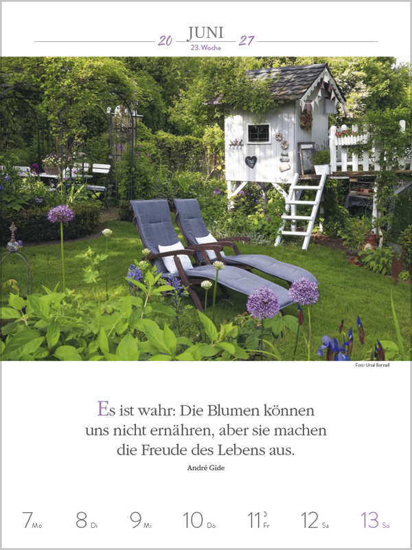 Literaturkalender Gartenlust 2027, Innenansicht #8