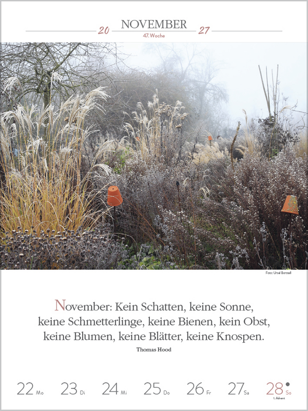 Literaturkalender Gartenlust 2027, Innenansicht #13