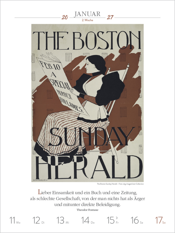 Literaturkalender Frauen lieben Lesen 2027, Innenansicht #2