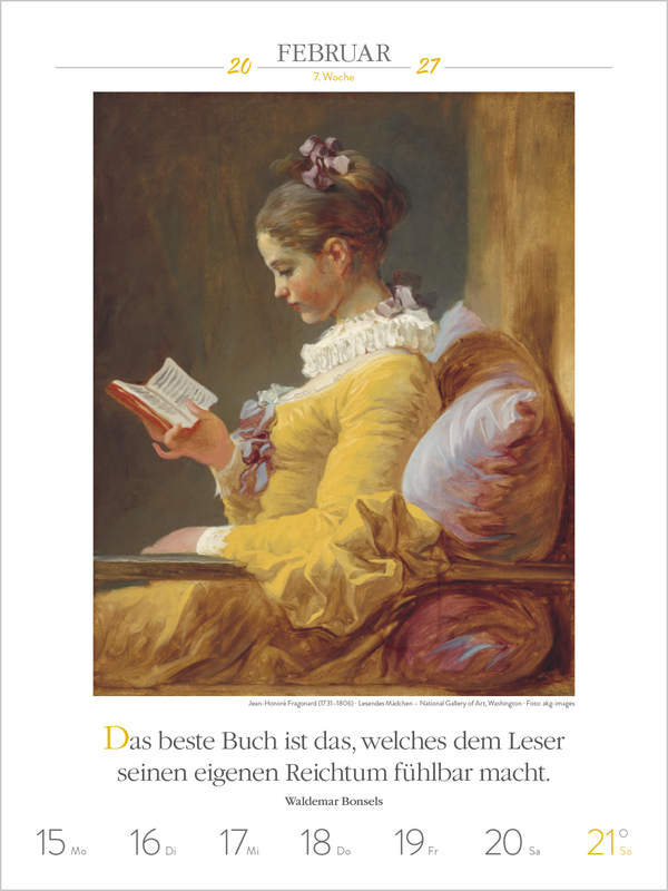 Literaturkalender Frauen lieben Lesen 2027, Innenansicht #3