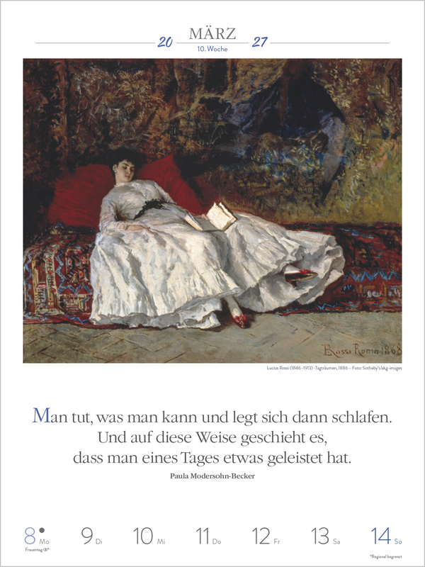 Literaturkalender Frauen lieben Lesen 2027, Innenansicht #4