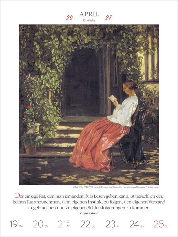 Literaturkalender Frauen lieben Lesen 2027, Innenansicht #6