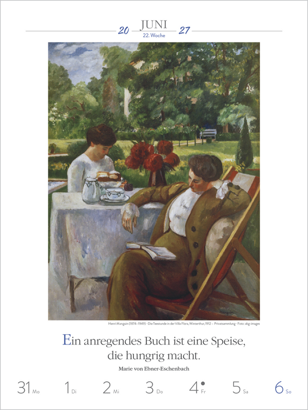 Literaturkalender Frauen lieben Lesen 2027, Innenansicht #7