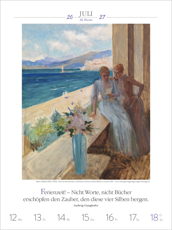 Literaturkalender Frauen lieben Lesen 2027, Innenansicht #9