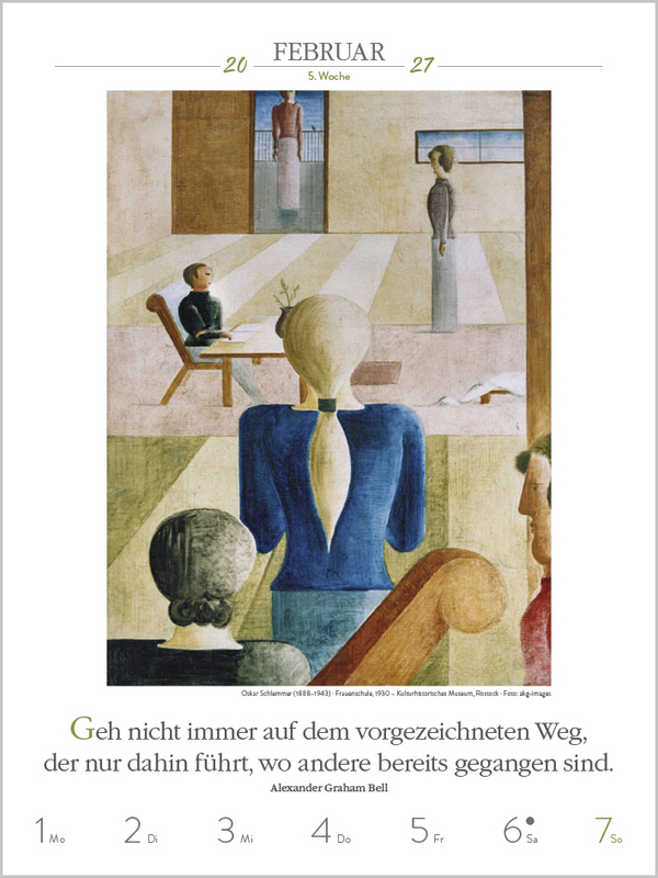 Literaturkalender Kunst 2027, Innenansicht #3