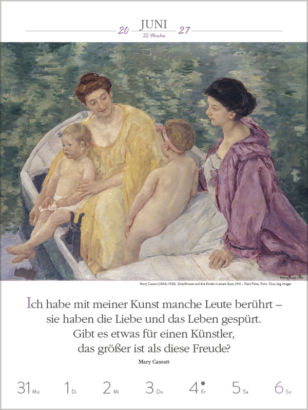 Literaturkalender Kunst 2027, Innenansicht #7