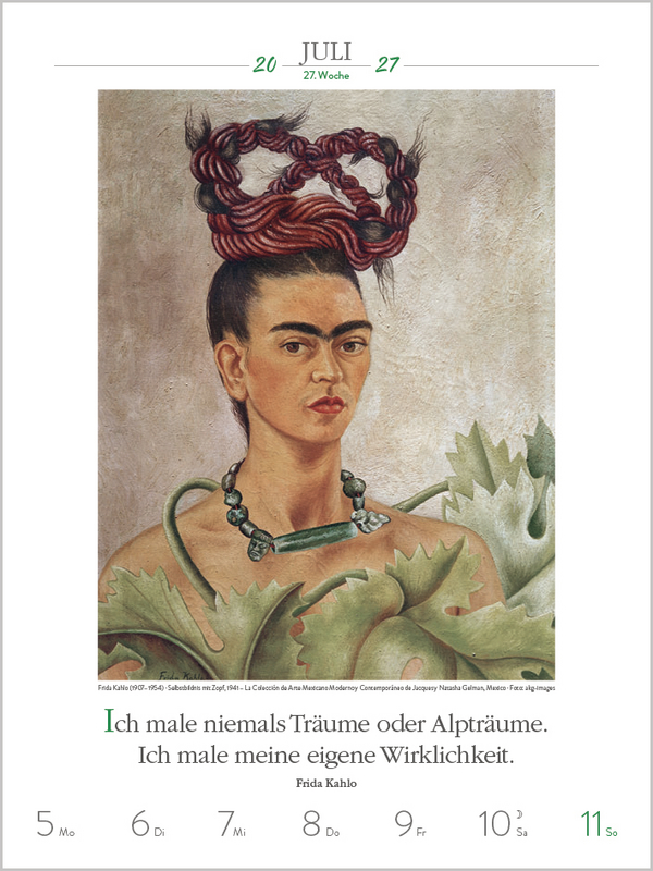 Literaturkalender Kunst 2027, Innenansicht #8