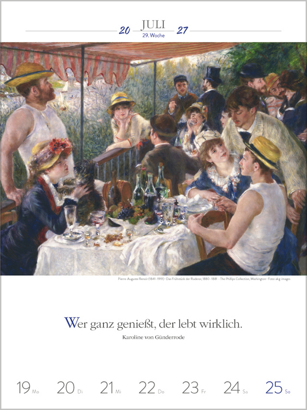 Literaturkalender Kunst 2027, Innenansicht #10