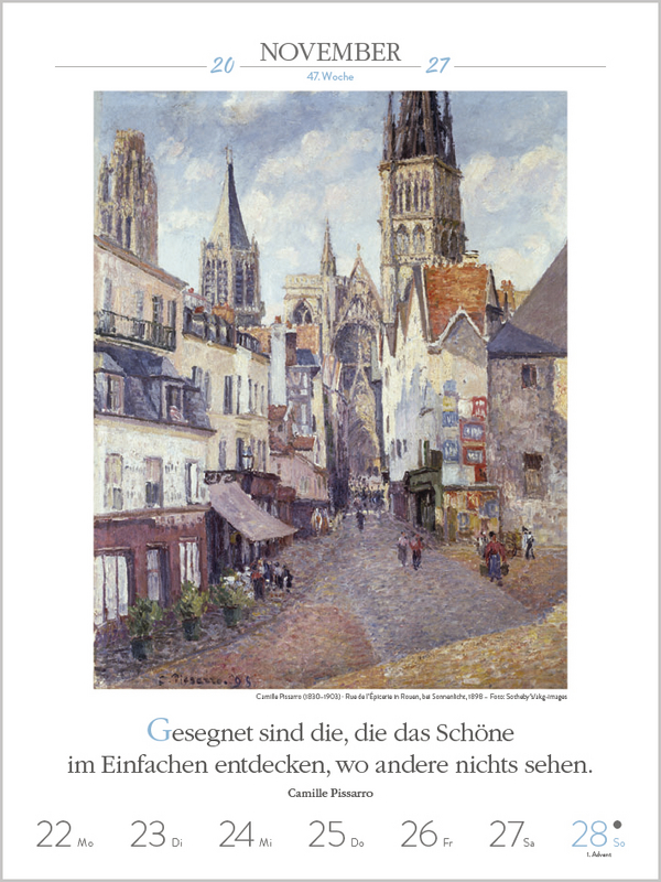 Literaturkalender Kunst 2027, Innenansicht #13