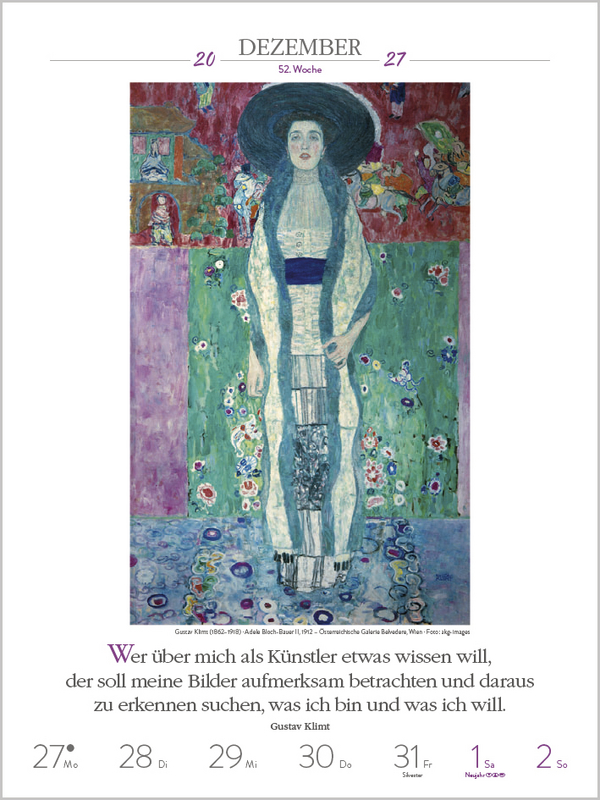 Literaturkalender Kunst 2027, Innenansicht #14