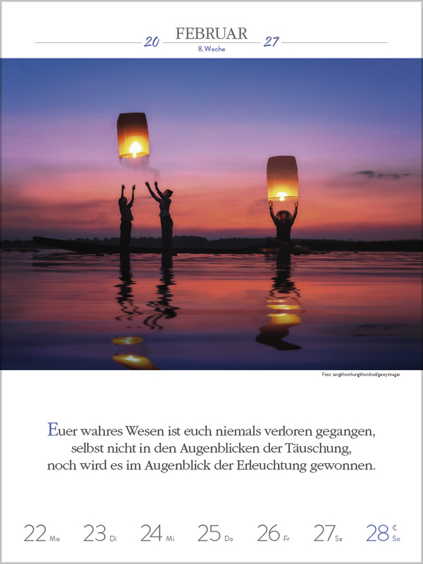 Buddhistische Weisheiten 2027, Innenansicht #1