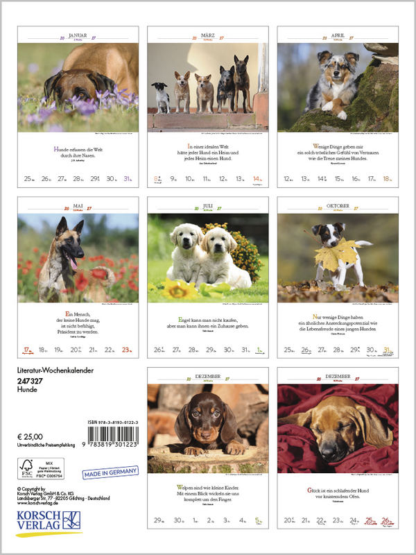 Literaturkalender Hunde 2027, Innenansicht #15