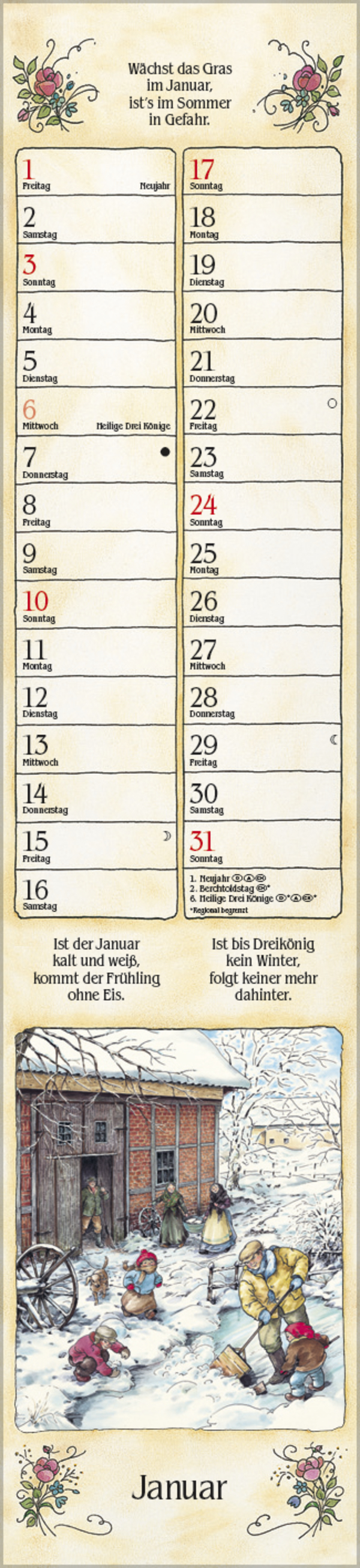 Bauernkalender Langplaner 2027, Innenansicht #1